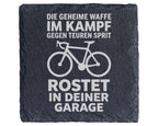 Schiefer Untersetzer Fahrrad Geheime Waffe Gegen Teuren Sprit - Lustig – Bild 1