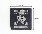Schiefer Untersetzer Eishockey Echte Männer Tragen Schlittschuhe - Ges – Bild 4