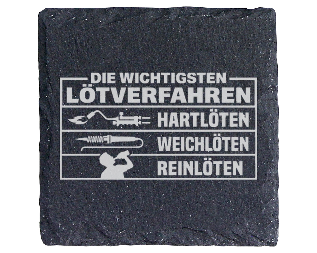 Schiefer Untersetzer Wichtigsten Lötverfahren Reinlöten - Lustiges Ges – Bild 1