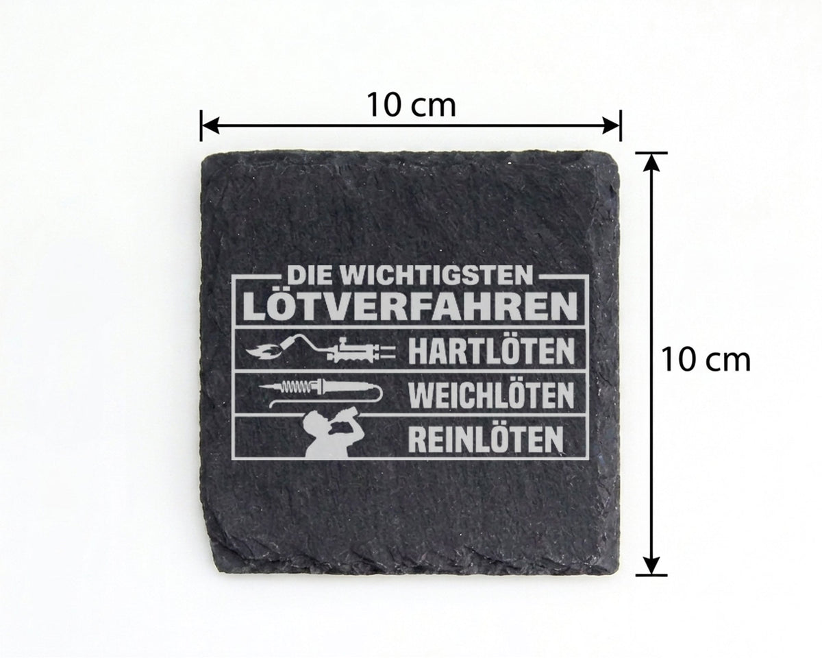 Schiefer Untersetzer Wichtigsten Lötverfahren Reinlöten - Lustiges Ges – Bild 4
