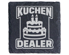 Schiefer Untersetzer Kuchen Dealer Torte - Lustiges Geschenk Für Bäcke – Bild 1