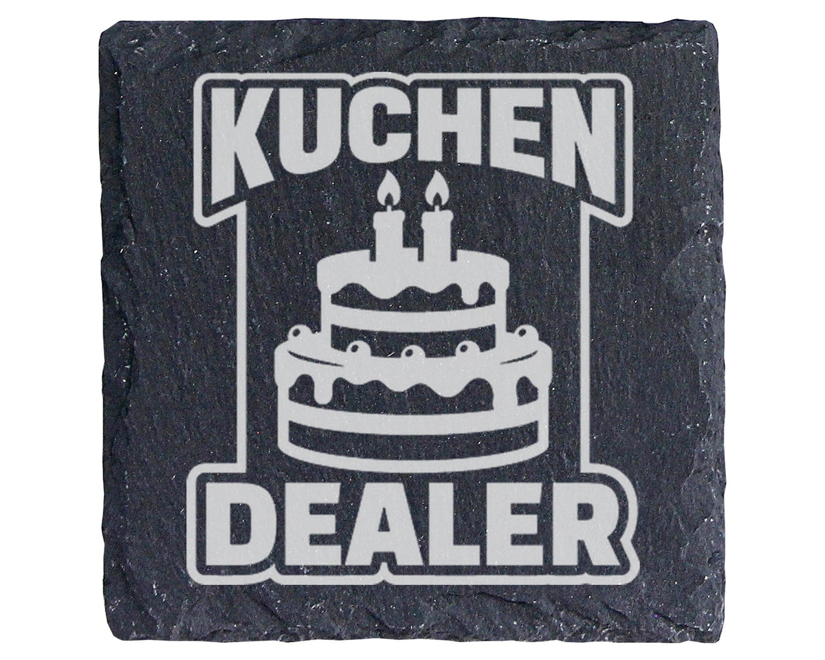 Schiefer Untersetzer Kuchen Dealer Torte - Lustiges Geschenk Für Bäcke – Bild 1