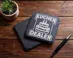 Schiefer Untersetzer Kuchen Dealer Torte - Lustiges Geschenk Für Bäcke – Bild 5