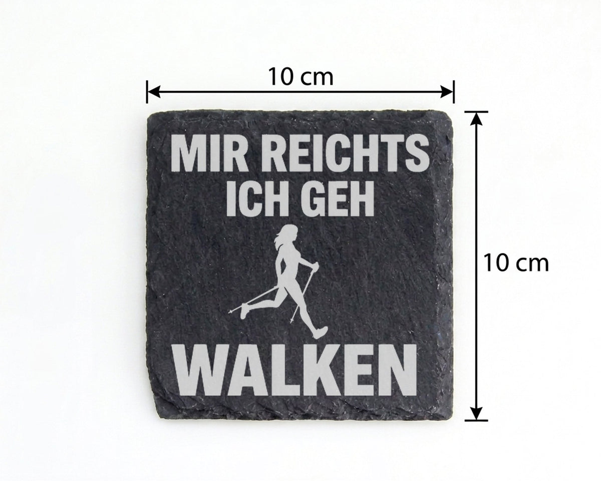 Schiefer Untersetzer Mir Reichts Ich Geh Walken - Lustiges Geschenk Fü – Bild 4