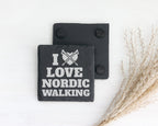 Schiefer Untersetzer I Love Nordic Walking Herz - Geschenk für Walker  – Bild 2