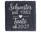 Schiefer Untersetzer Personalisiert Schwester Wird Tante - Geschenk fü – Bild 1