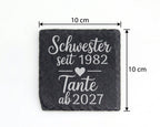 Schiefer Untersetzer Personalisiert Schwester Wird Tante - Geschenk fü – Bild 4