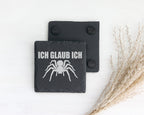 Schiefer Untersetzer Spinne Ich Glaub - Lustiges Geschenk für Spinnenl – Bild 2