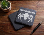 Schiefer Untersetzer Spinne Igitt Menschen - Lustiges Geschenk für Mis – Bild 5