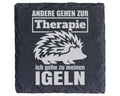 Schiefer Untersetzer Igel Andere Gehen Zur Therapie - Lustiges Geschen – Bild 1