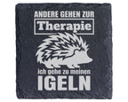 Schiefer Untersetzer Igel Andere Gehen Zur Therapie - Lustiges Geschen – Bild 1