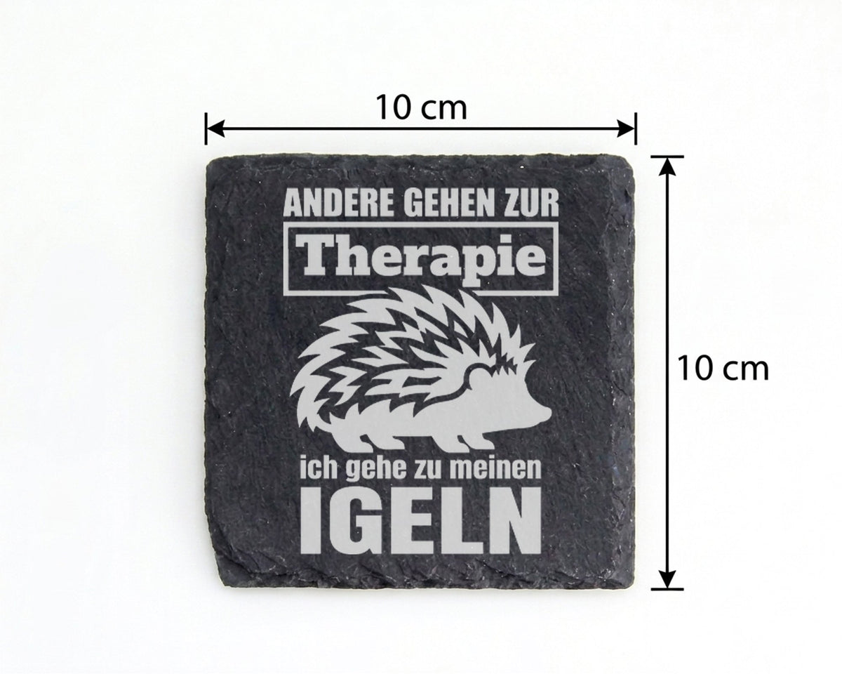 Schiefer Untersetzer Igel Andere Gehen Zur Therapie - Lustiges Geschen – Bild 4
