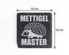 Schiefer Untersetzer Mettigel Master - Lustiges Geschenk für Männer Fl – Bild 4