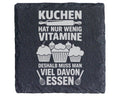 Schiefer Untersetzer Kuchen Hat Wenig Vitamine Spruch - Lustiges Gesch – Bild 1