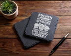 Schiefer Untersetzer Kuchen Hat Wenig Vitamine Spruch - Lustiges Gesch – Bild 5