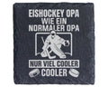 Schiefer Untersetzer Eishockey Opa Wie Ein Normaler Nur Cooler - Gesch – Bild 1