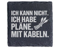 Schiefer Untersetzer Pläne Mit Kabeln Spruch - Geschenk Für Tontechnik – Bild 1