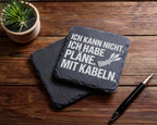 Schiefer Untersetzer Pläne Mit Kabeln Spruch - Geschenk Für Tontechnik – Bild 5