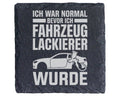 Schiefer Untersetzer War Normal Fahrzeuglackierer Spruch - Lustiges Ge – Bild 1