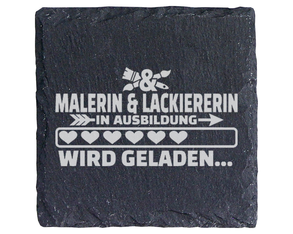 Schiefer Untersetzer Malerin Lackiererin In Ausbildung Wird Geladen -  – Bild 1