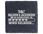 Schiefer Untersetzer Malerin Lackiererin In Ausbildung Wird Geladen -  – Bild 1