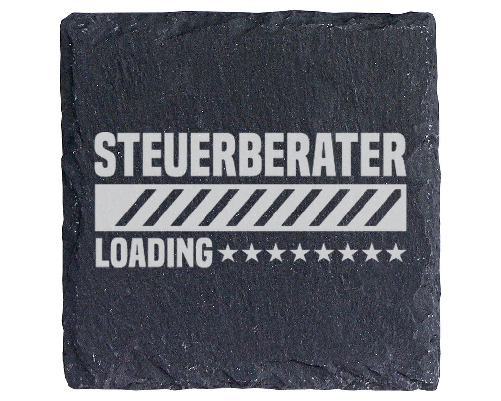 Schiefer Untersetzer Steuerberater Loading - Geschenk Für Finanzen Abs – Bild 1