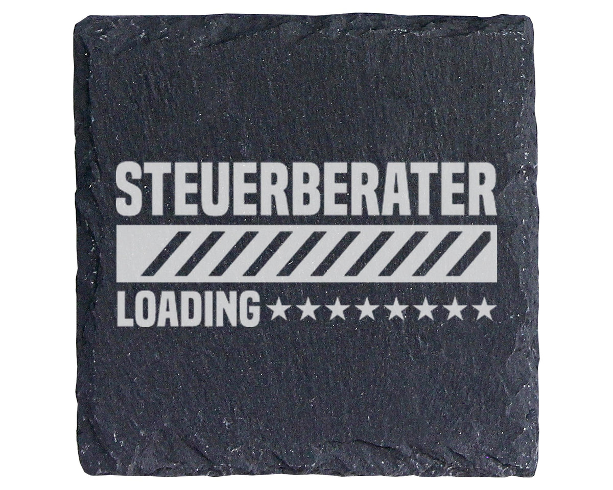 Schiefer Untersetzer Steuerberater Loading - Geschenk Für Finanzen Abs – Bild 1