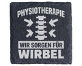 Schiefer Untersetzer Physiotherapie Wir Sorgen Für Wirbel - Lustiges G – Bild 1