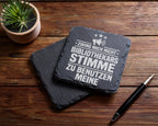Schiefer Untersetzer Bibliothekars Stimme Spruch - Lustiges Geschenk f – Bild 5