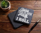 Schiefer Untersetzer Grill This Is How I Roll - Lustiges Geschenk für  – Bild 5