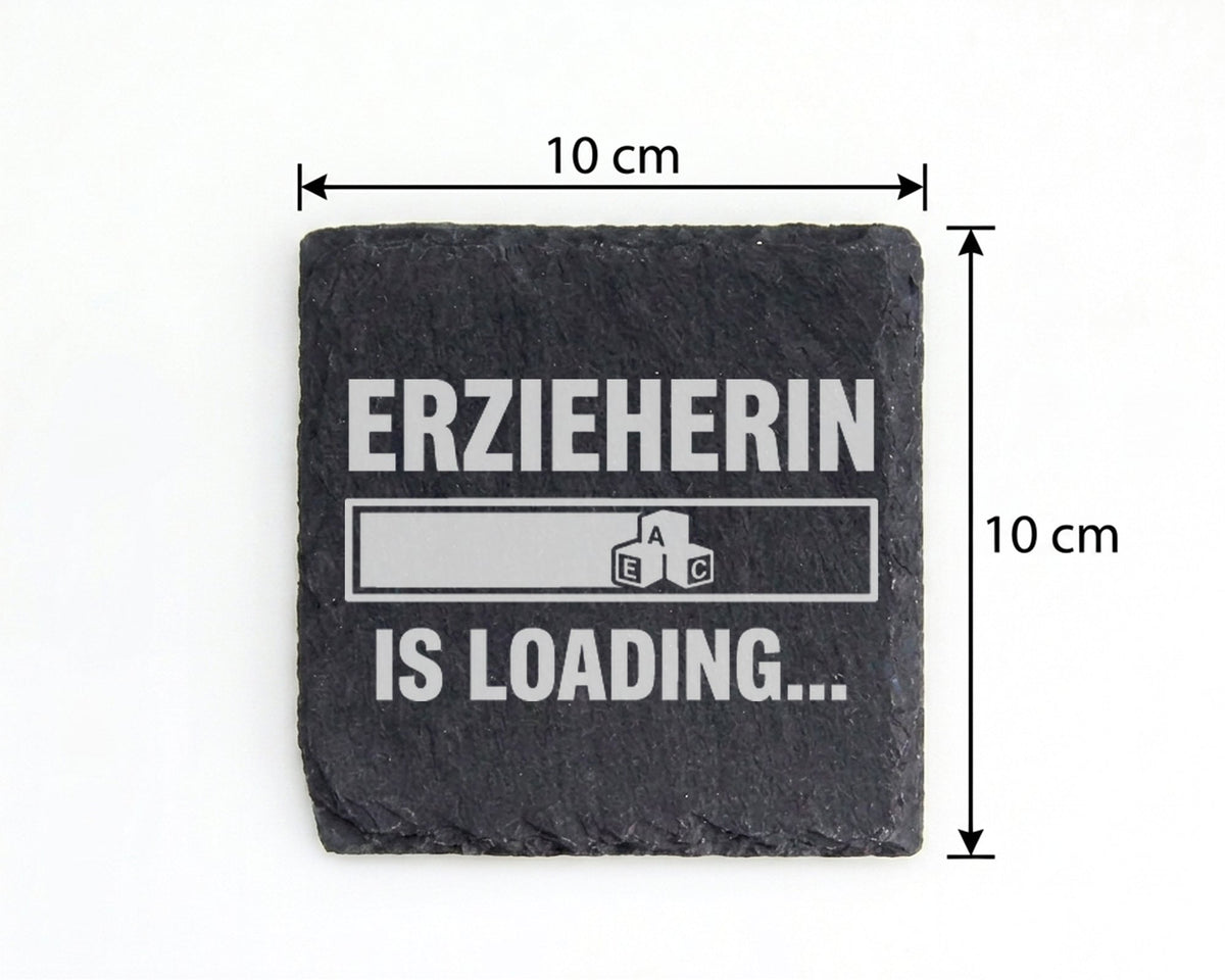 Schiefer Untersetzer Erzieherin Is Loading - Geschenk für Angehende Pä – Bild 4