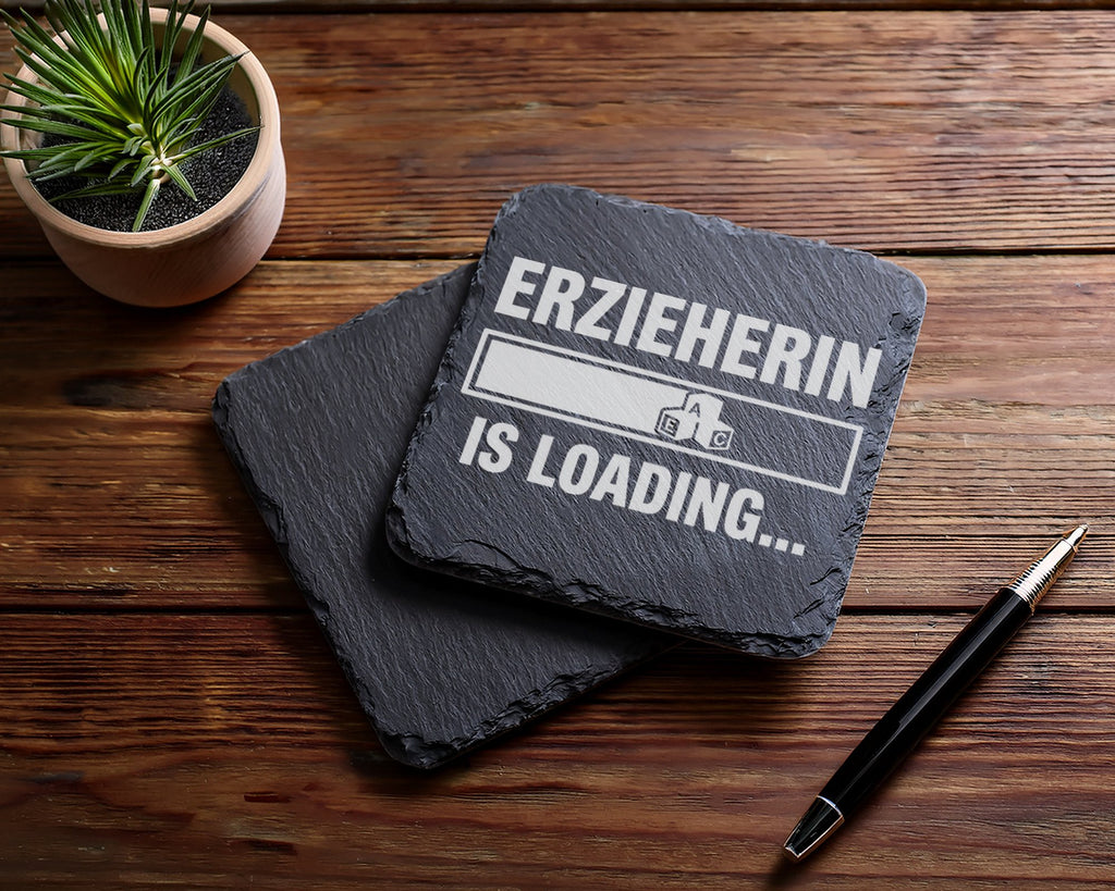 Schiefer Untersetzer Erzieherin Is Loading - Geschenk für Angehende Pä – Bild 5