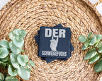 Schiefer Untersetzer Der Schweigefuchs Hand - Lustiges Geschenk für Le – Bild 3