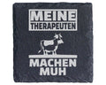 Schiefer Untersetzer Kuh Motiv Meine Therapeuten Machen Muh - Lustiges – Bild 1