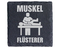 Schiefer Untersetzer Muskel Flüsterer - Lustiges Geschenk für Physioth – Bild 1