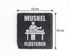 Schiefer Untersetzer Muskel Flüsterer - Lustiges Geschenk für Physioth – Bild 4