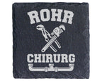 Schiefer Untersetzer Rohr Chirurg Werkzeug - Lustiges Geschenk Für Kle – Bild 1