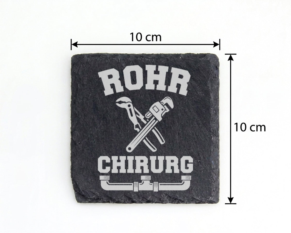 Schiefer Untersetzer Rohr Chirurg Werkzeug - Lustiges Geschenk Für Kle – Bild 4