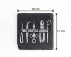 Schiefer Untersetzer Zahnarzt Instrumente Dental Array - Geschenk für  – Bild 4