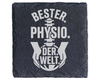 Schiefer Untersetzer Bester Physio Der Welt - Geschenk für Physiothera – Bild 1