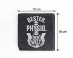 Schiefer Untersetzer Bester Physio Der Welt - Geschenk für Physiothera – Bild 4
