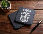 Schiefer Untersetzer Bester Physio Der Welt - Geschenk für Physiothera – Bild 5