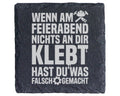 Schiefer Untersetzer Handwerker Spruch Feierabend Klebt - Lustiges Ges – Bild 1