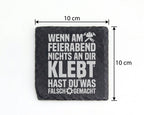 Schiefer Untersetzer Handwerker Spruch Feierabend Klebt - Lustiges Ges – Bild 4