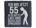 Schiefer Untersetzer 55 Geburtstag Lustiger Spruch - Geschenk für Männ – Bild 1