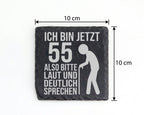 Schiefer Untersetzer 55 Geburtstag Lustiger Spruch - Geschenk für Männ – Bild 4