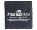 Schiefer Untersetzer Stalltastisch Gefühl Von Glück Im Stall - Geschen – Bild 1