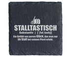 Schiefer Untersetzer Stalltastisch Gefühl Von Glück Im Stall - Geschen – Bild 1