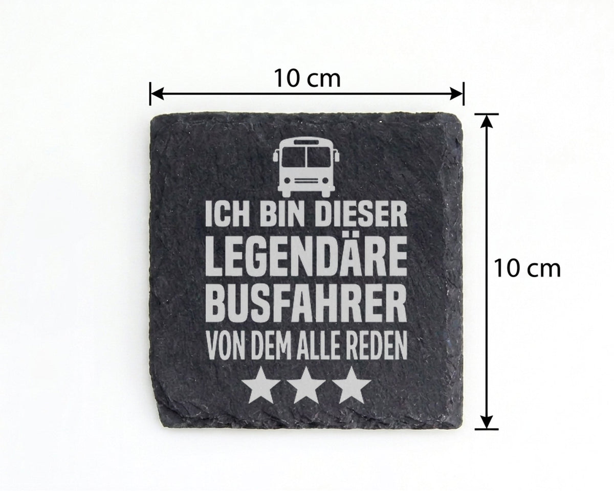 Schiefer Untersetzer Legendärer Busfahrer Von Dem Alle Reden - Lustige – Bild 4