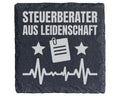 Schiefer Untersetzer Steuerberater Aus Leidenschaft Herzschlag - Gesch – Bild 1